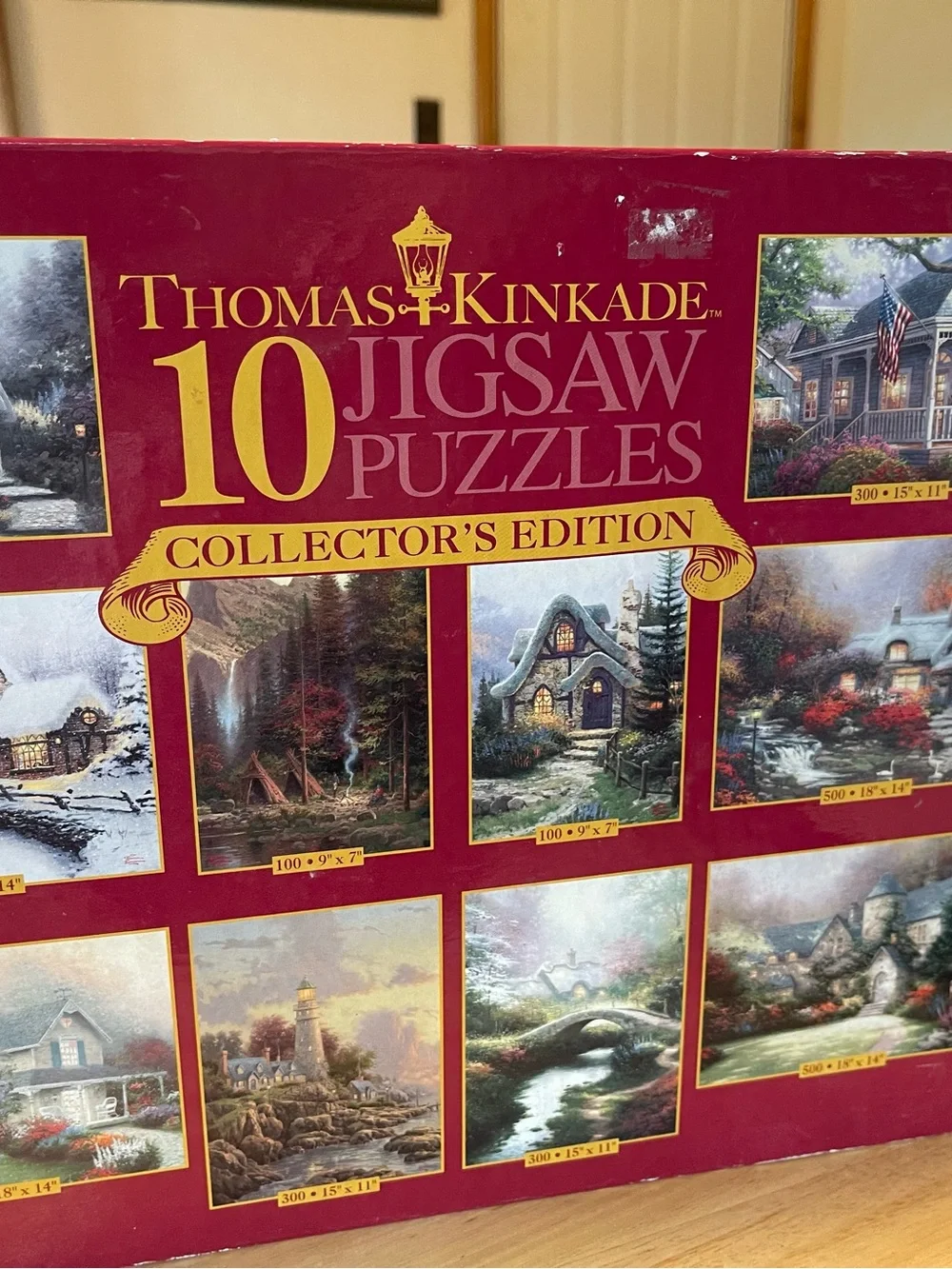 Thomas Kinkade Collector’s Edition 10 Jigsaw Puzzles Set 100-500 Pc 3801-3
